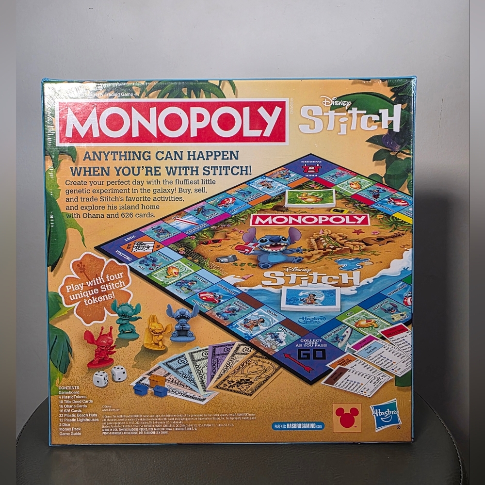 Monopoly Disney Stitch Edition Board Game, Officially Licensed Disney Game - Picture 13 of 16